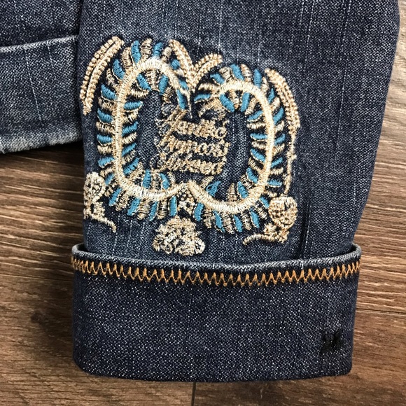 Marithé Francois Girbaud Jeans Women’s Button Down Denim Pacifist Jacket Size XL - Picture 4 of 8